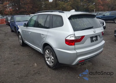 2007 BMW X3 3.0Si z USA, uszkodzony, nr VIN WBXPC93427WF02689